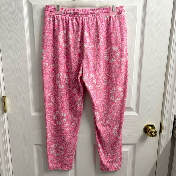 Vineyard Vines Knit Pull On Pants Sand Dollar Pink Tie Waist Stretch Lightweight - Picture 6 of 7